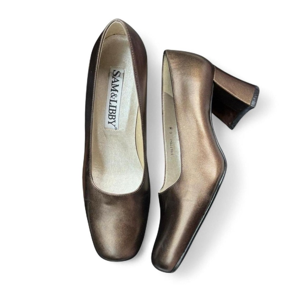 Sam & Libby Metallic Brown Heels